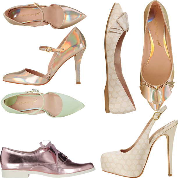 payless rose gold shoes